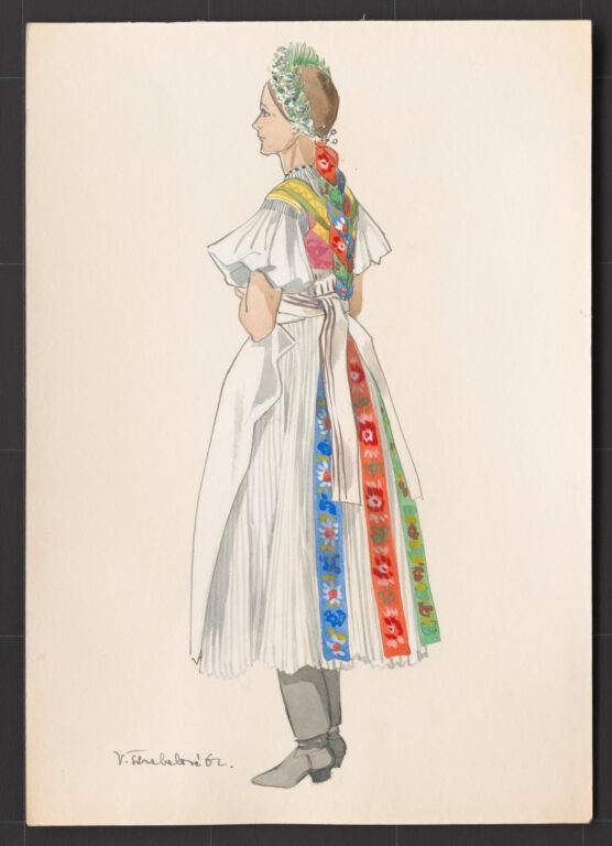 Kresba – odev mladuchy