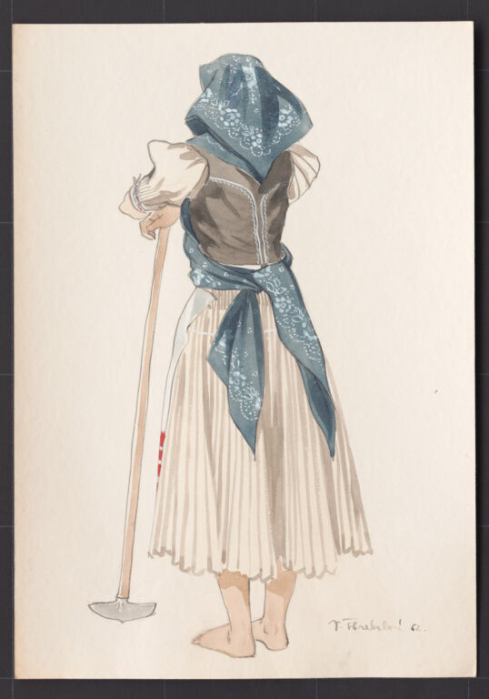 Kresba – odev ženský pracovný