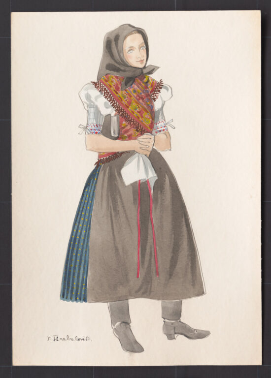 Kresba – odev ženský sviatočný