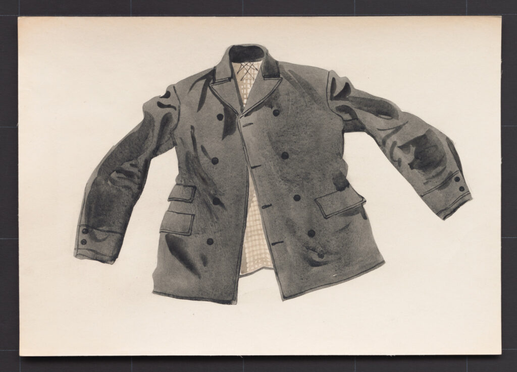 Kresba – kabát mužský novší
