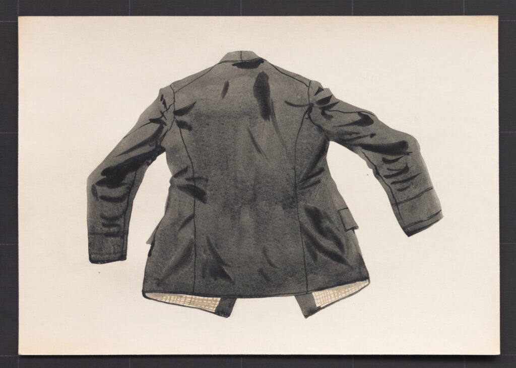 Kresba – kabát mužský novší