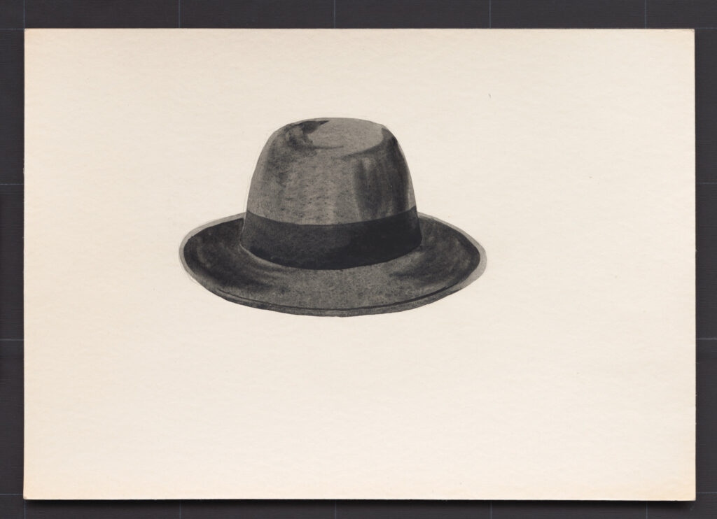 Kresba – klobúk mužský