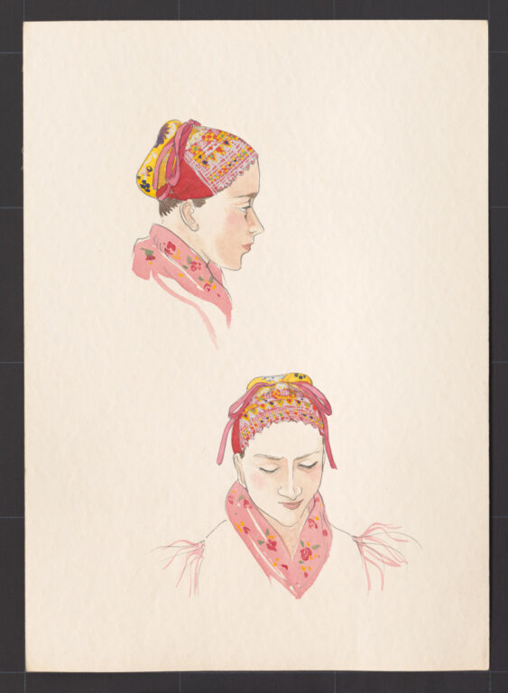 Kresba – čepiec – úprava na hlave