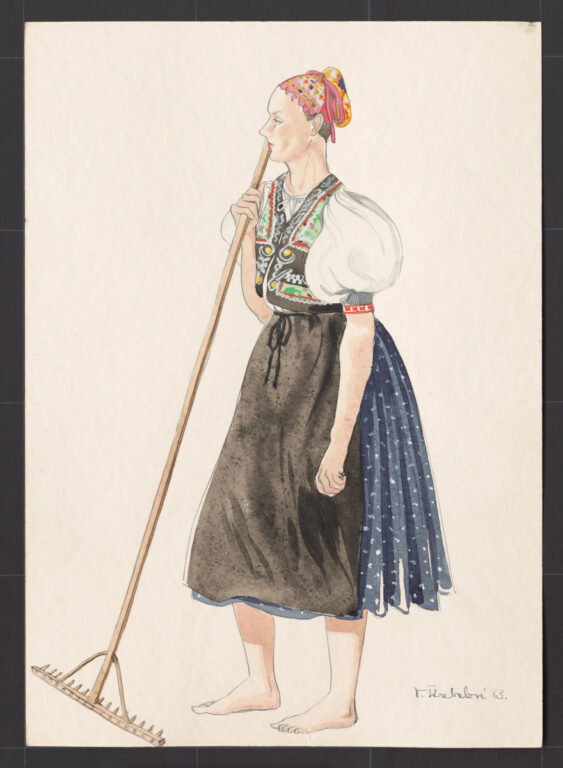 Kresba – odev ženský pracovný