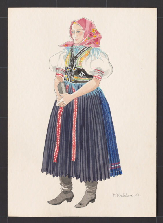 Kresba – odev ženský sviatočný