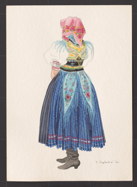 Kresba – odev ženský sviatočný