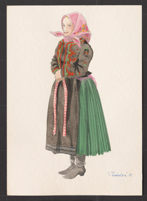 Kresba – odev ženský zimný