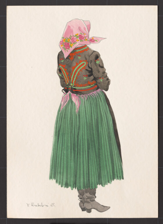 Kresba – odev ženský zimný