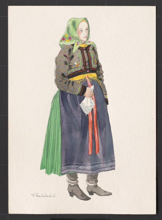 Kresba – odev ženský sviatočný