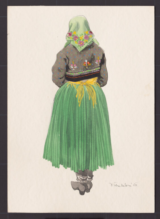 Kresba – odev ženský sviatočný