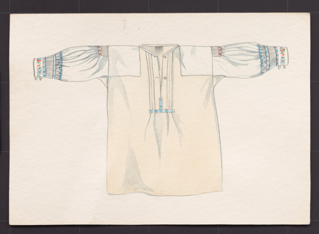 Kresba – košeľa ženská novšia