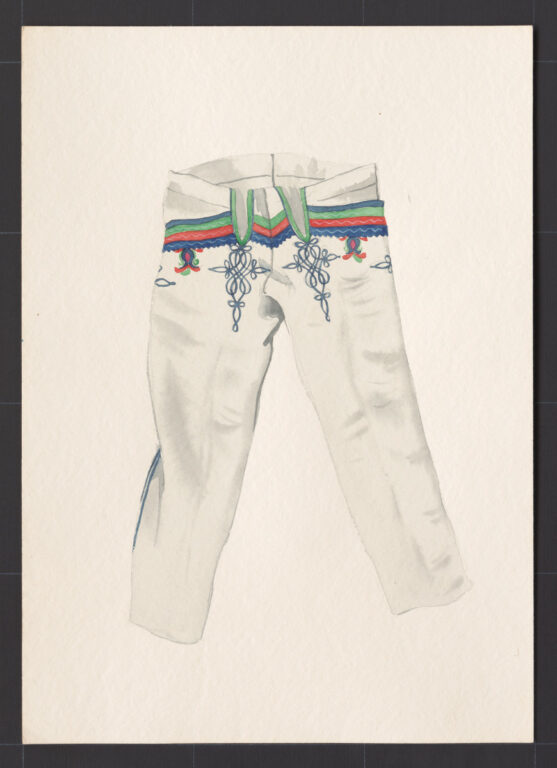 Kresba – nohavice drilichové