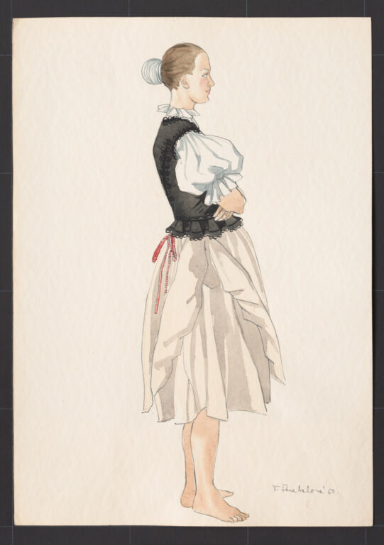 Kresba – odev ženský pracovný