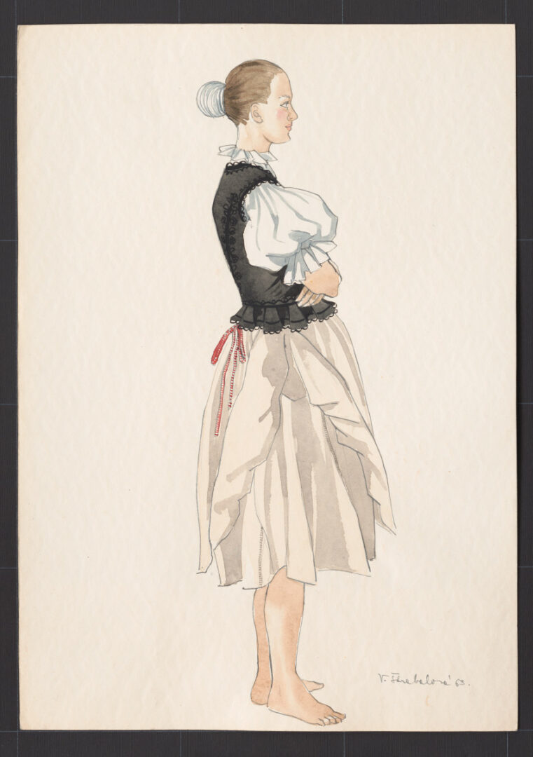 Kresba – odev ženský pracovný