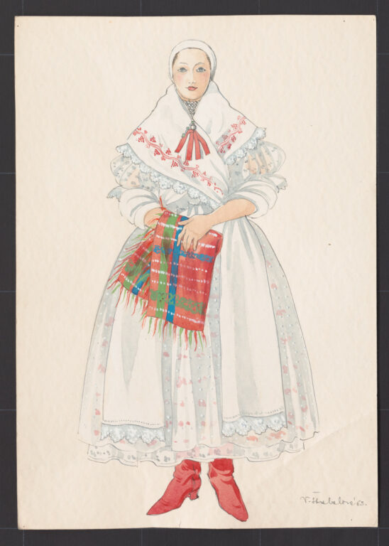 Kresba – odev ženský sviatočný