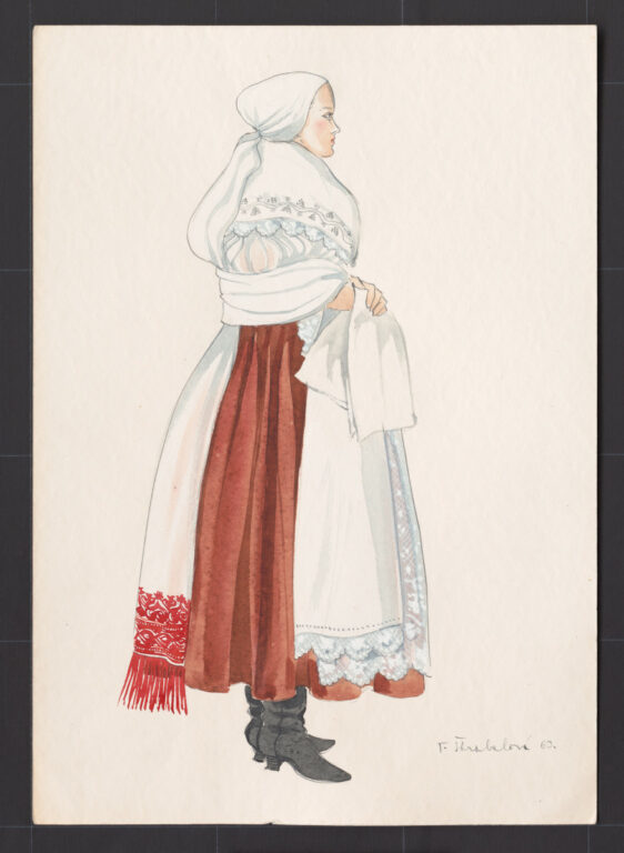 Kresba – odev ženský slávnostný