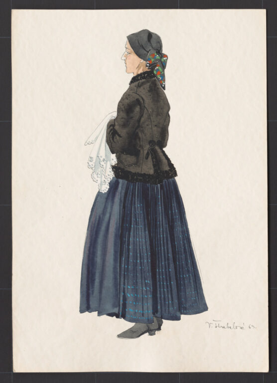 Kresba – odev ženský zimný