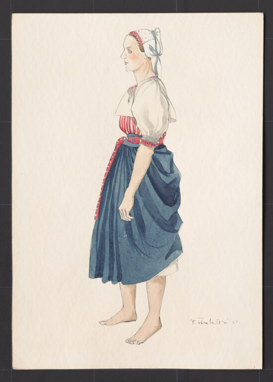 Kresba – odev ženský pracovný