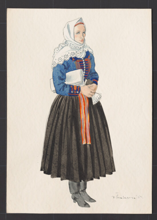 Kresba – odev ženský sviatočný