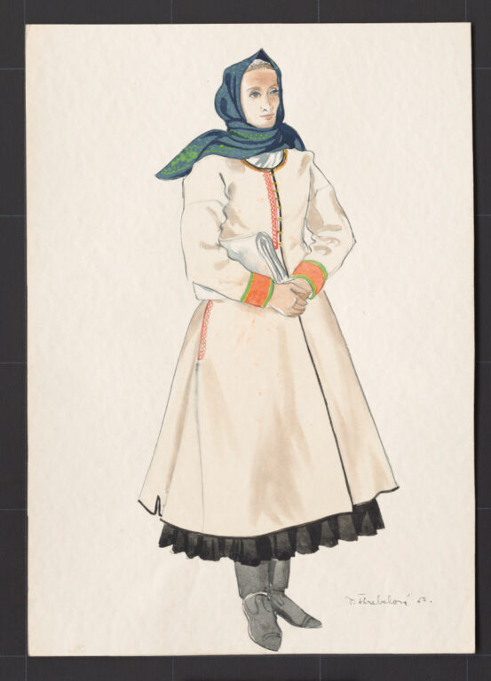 Kresba – odev ženský zimný