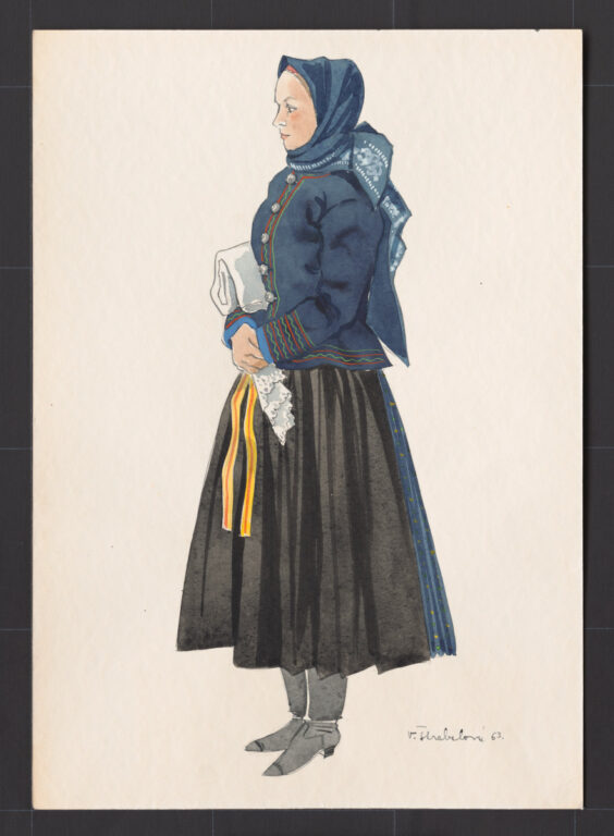 Kresba – odev ženský zimný