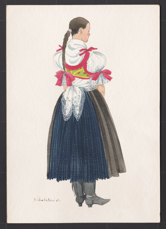 Kresba – odev dievčenský sviatočný