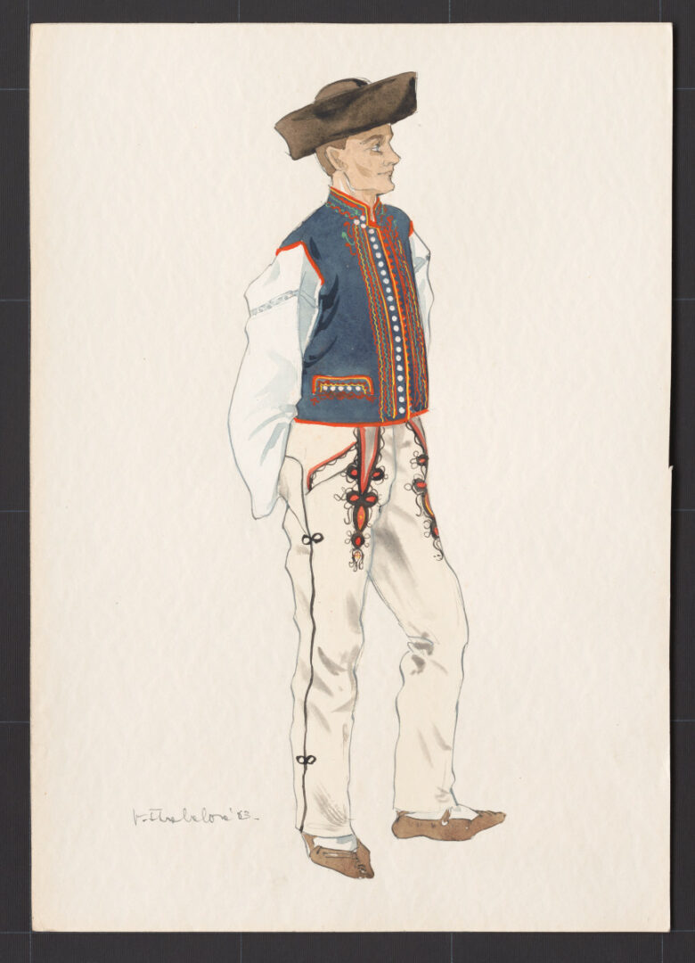 Kresba – odev mužský sviatočný