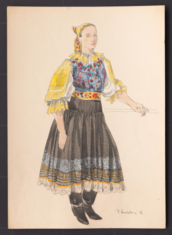 Kresba – odev ženský sviatočný