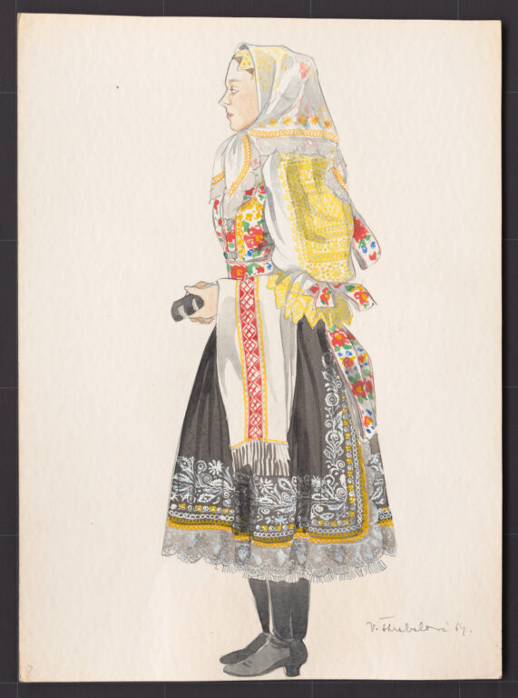 Kresba – odev ženský sviatočný