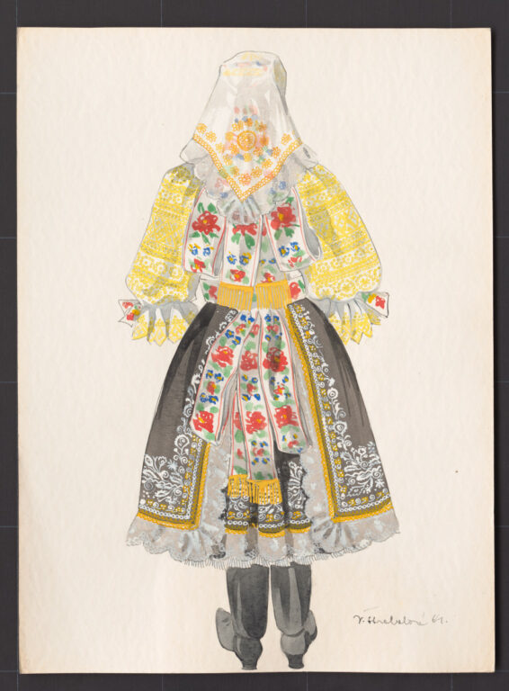 Kresba – odev ženský sviatočný