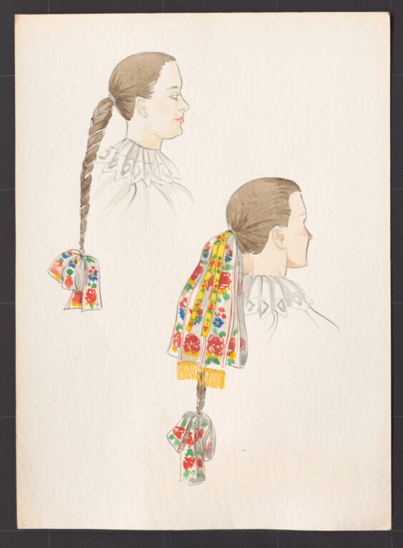 Kresba – účes dievčenský