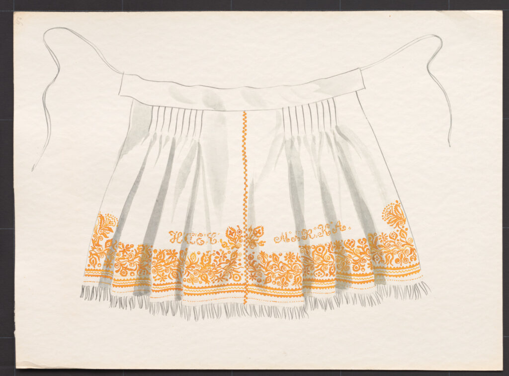 Kresba – zástera ženská