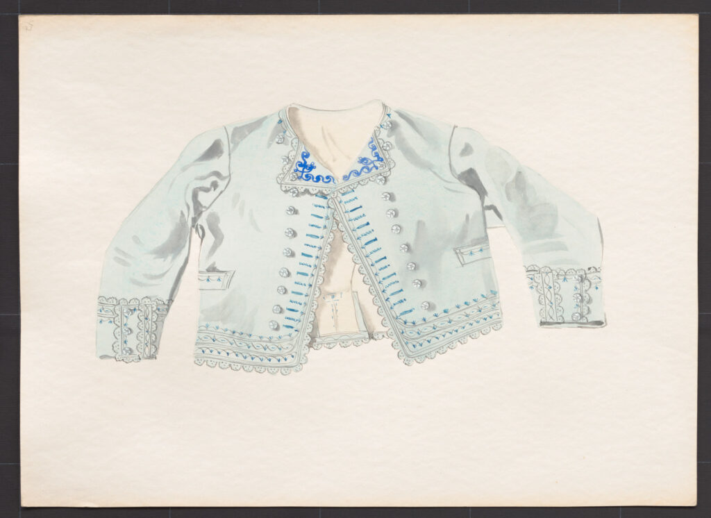 Kresba – kabátik mužský súkenný