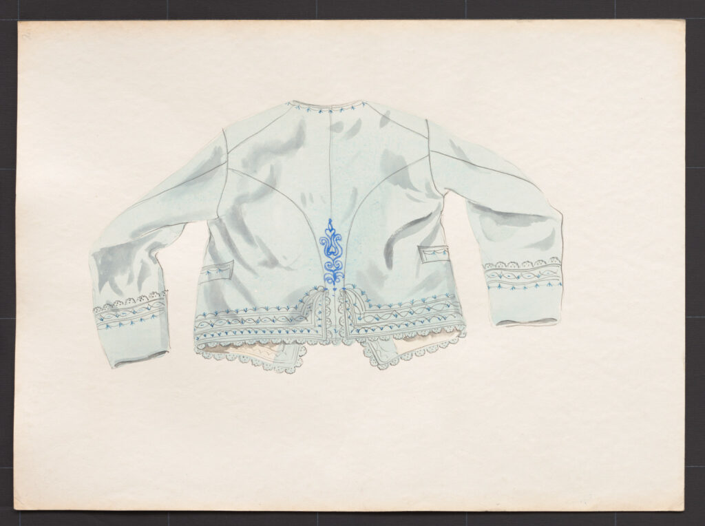 Kresba – kabátik mužský súkenný