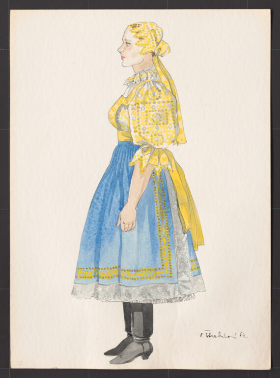 Kresba – odev ženský sviatočný