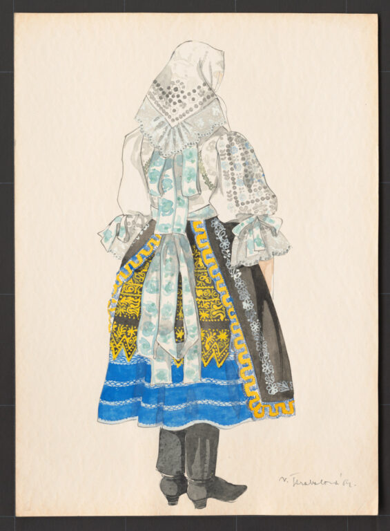 Kresba – odev ženský na veľké sviatky