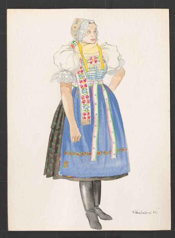 Kresba – odev ženský sviatočný