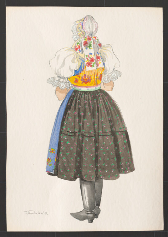 Kresba – odev ženský sviatočný