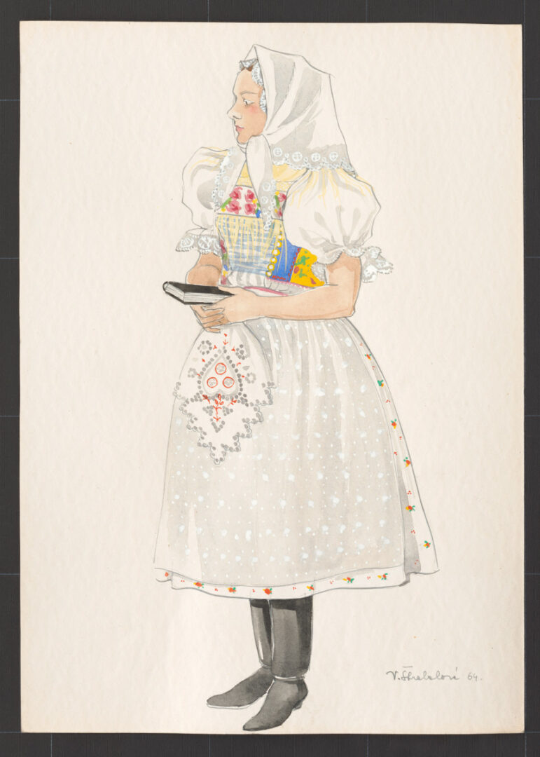 Kresba – odev ženský slávnostný