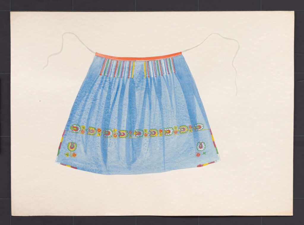 Kresba – zástera ženská sviatočná