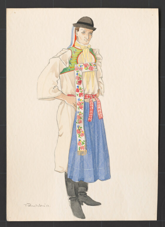 Kresba – odev mládenecký sviatočný