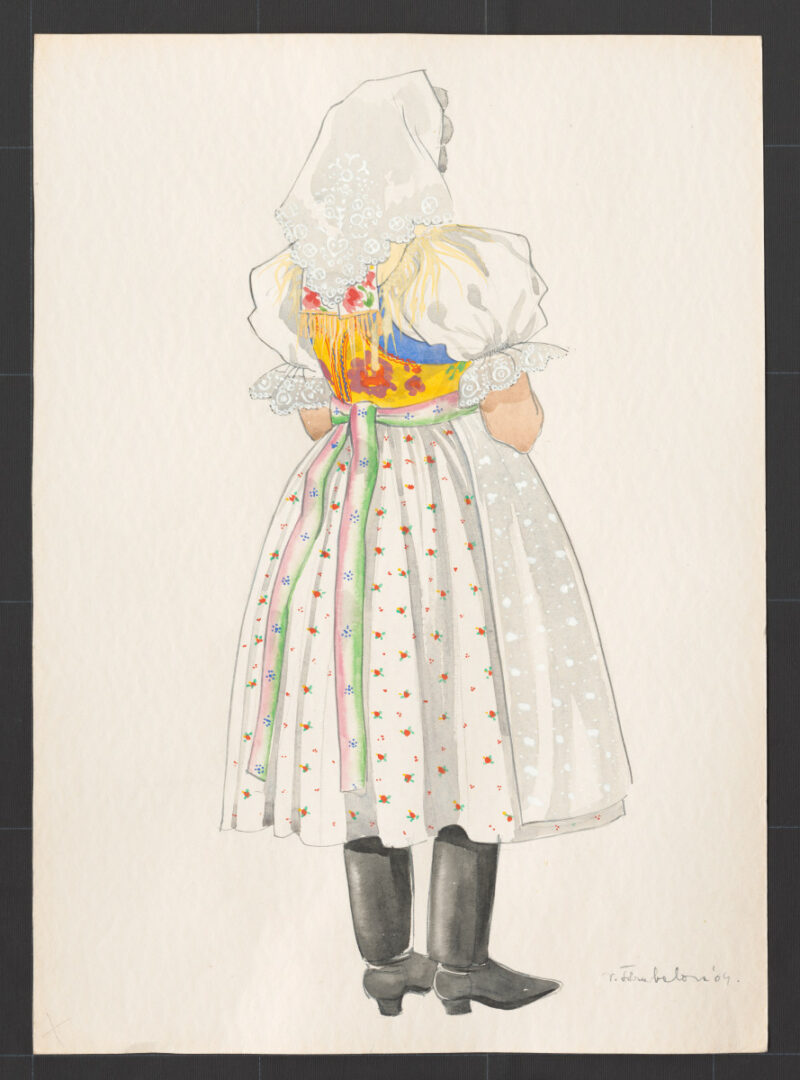 Kresba – odev ženský sviatočný