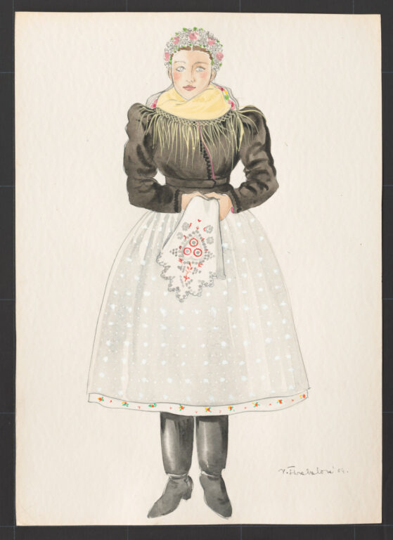 Kresba – odev mladuchy