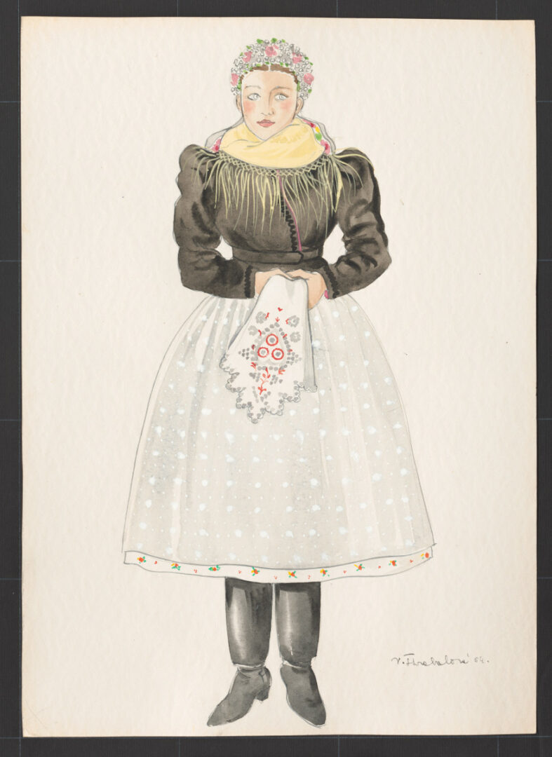 Kresba – odev mladuchy