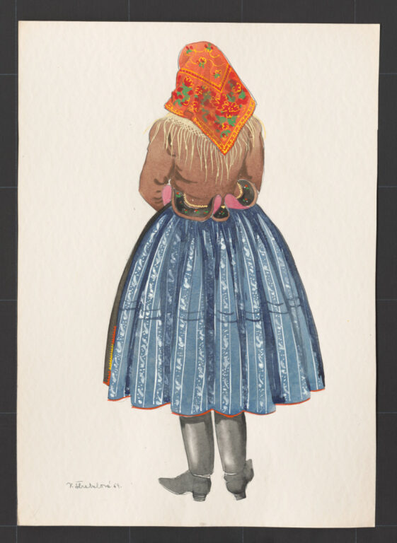 Kresba – odev ženský zimný