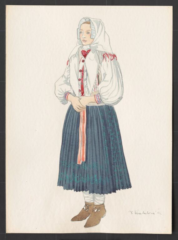 Kresba – odev ženský sviatočný