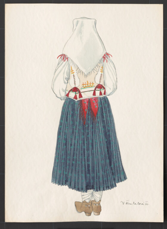 Kresba – odev ženský sviatočný