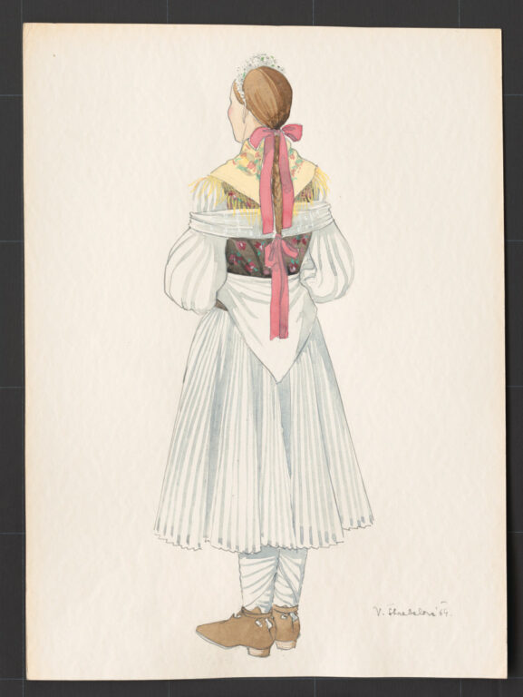 Kresba – odev mladuchy