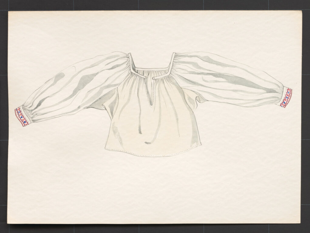 Kresba – rukávce sviatočné staršie