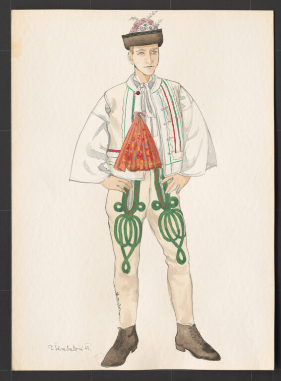 Kresba – odev ženícha na sobáš